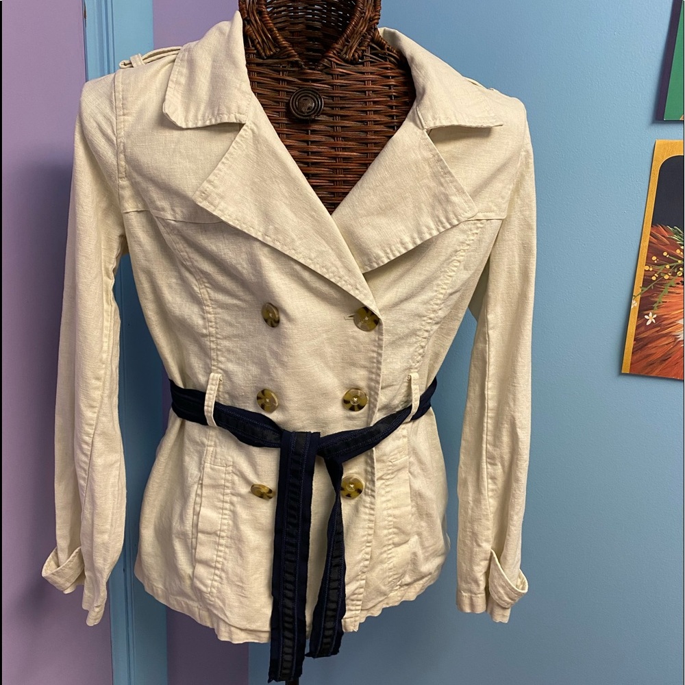 Linen Khaki Lightweight Jacket Blazer